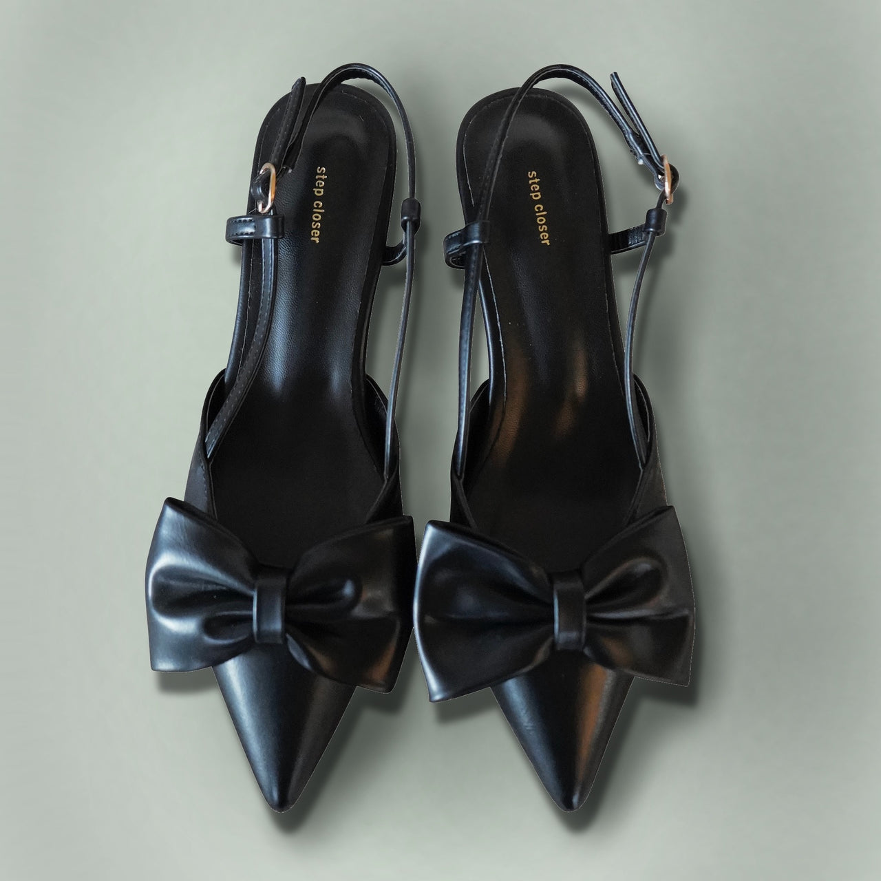 ribbon sling back shoes