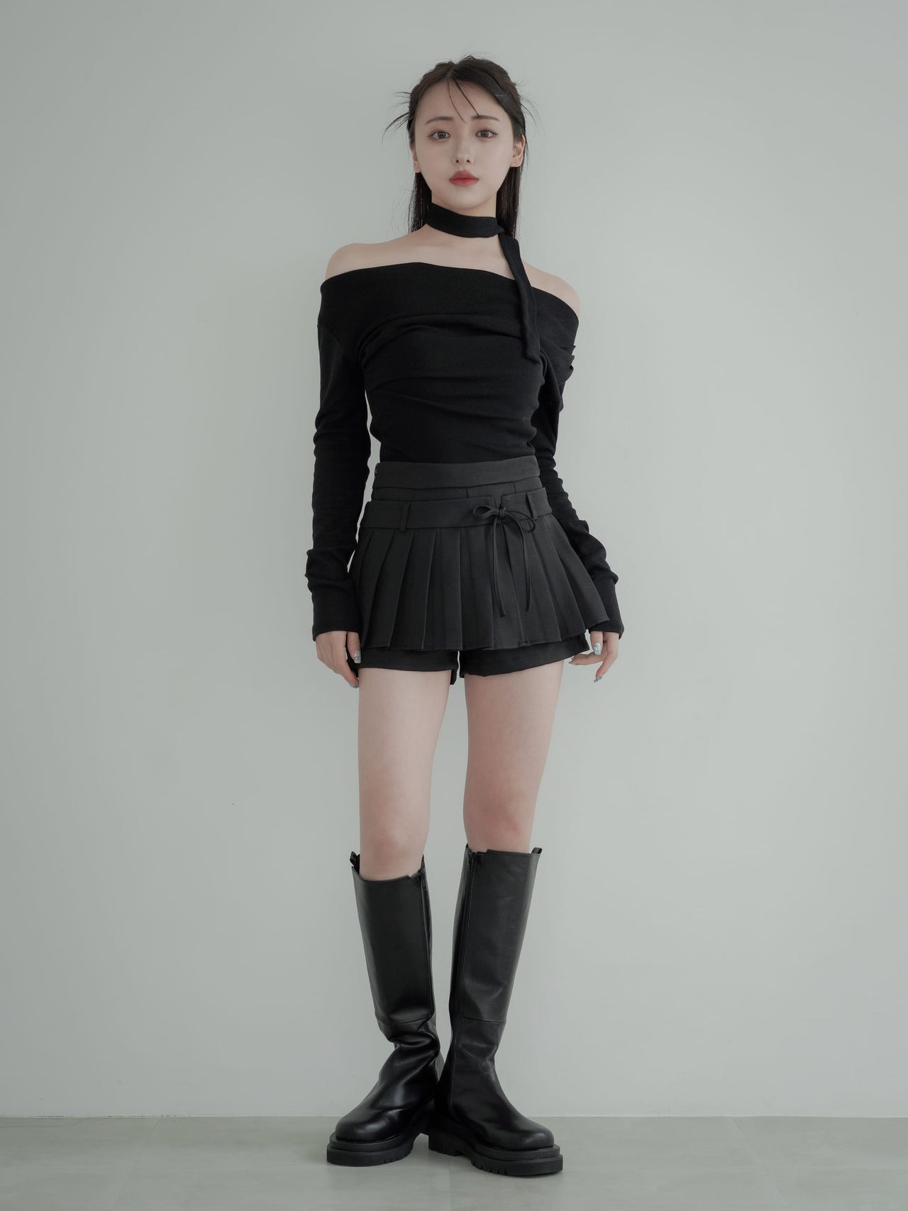 pleated skort