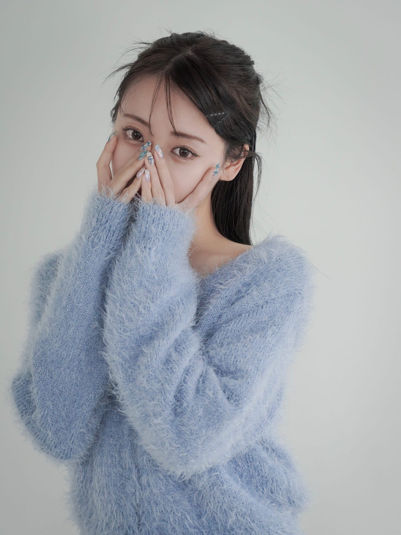 shaggy knit cardigan